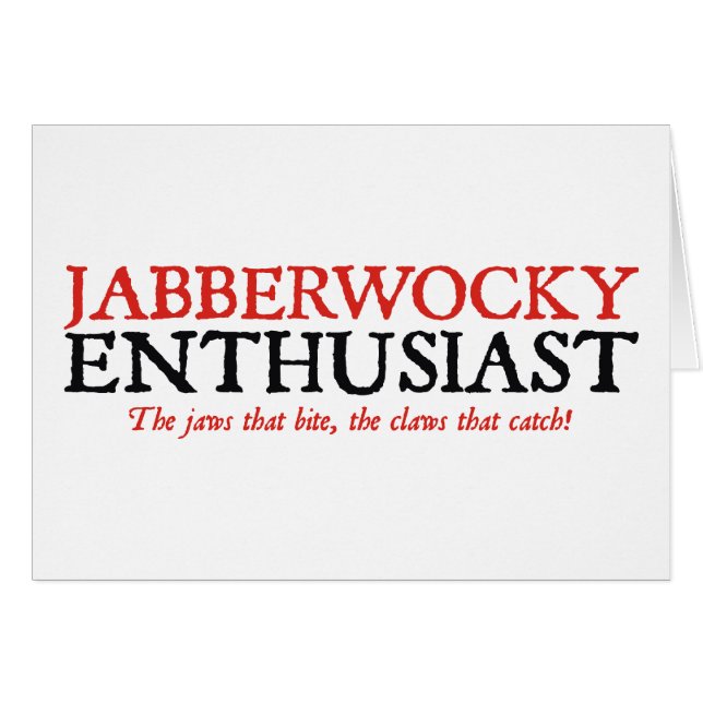 Enthousiaste de Jabberwocky (Devant horizontal)