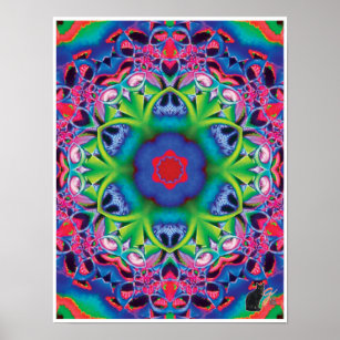 Enthrall Kinetic Collage Kaleidoscope Poster