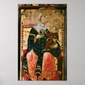 Enthroned Madonna en Child, c.1260 Poster (Voorkant)