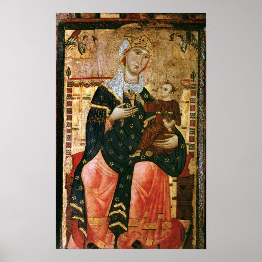Enthroned Madonna en Child, c.1260 Poster (Voorkant)