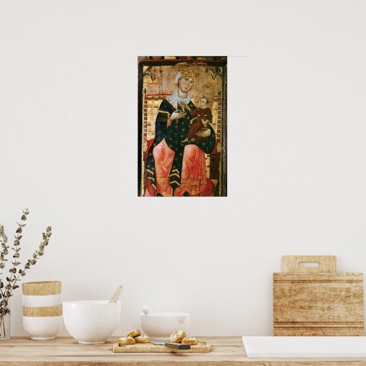 Enthroned Madonna en Child, c.1260 Poster (Keuken)