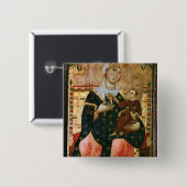 Enthroned Madonna en Child, c.1260 Vierkante Button 5,1 Cm (Voorkant /achterkant)