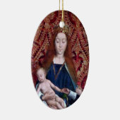 Enthroned Madonna en Child (detail; M 070) Keramisch Ornament (Rechts)