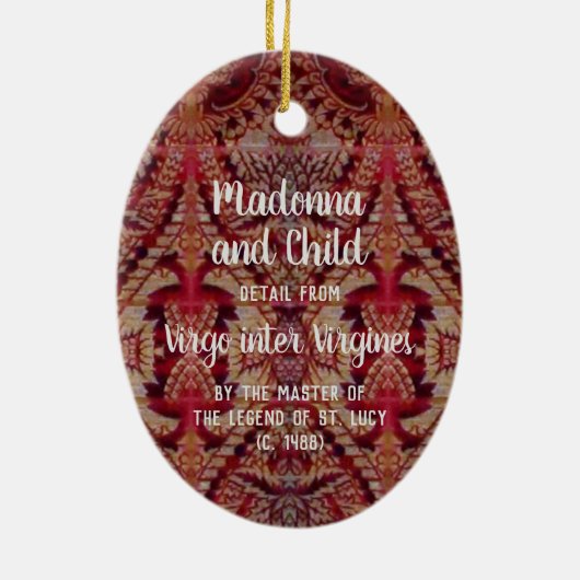 Enthroned Madonna en Child (detail; M 070) Keramisch Ornament (Achterkant)