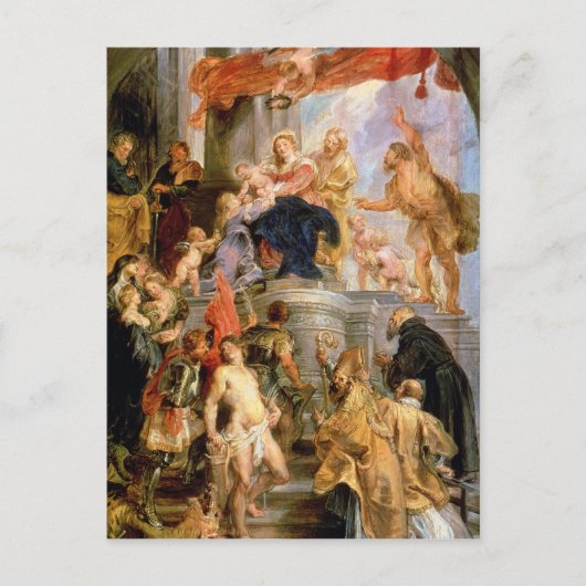 Enthroned Madonna met Child Briefkaart (Voorkant)