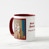 Enthroned St. Joseph met Toddler Christus Child Mok (Voorkant links)