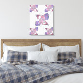 Entités doubles rose et bleu toile abstraite (Insitu(Chambre))