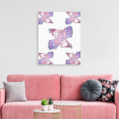 Entités doubles rose et bleu toile abstraite (Insitu(Salon))