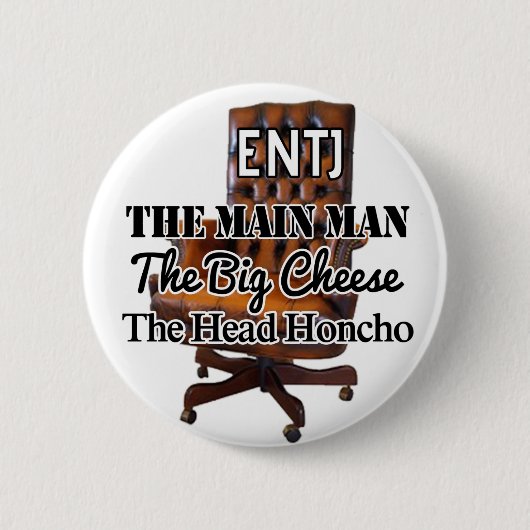 ENTJ Button voor "Grote kaas" (Voorkant)