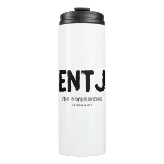 ENTJ - Decisive Leader (zwart) Thermosbeker (Voorkant)