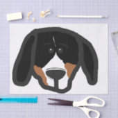 entlebucher 2-zijdige cartoon van de hondenkop tissuepapier (Craft)