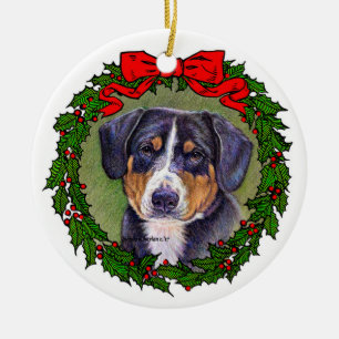 Entlebucher Mountain Dog Art van Glenda Harlan Keramisch Ornament