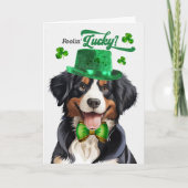 Entlebucher Mountain Dog Lucky St Patrick's Day Feestdagen Kaart (Voorkant)