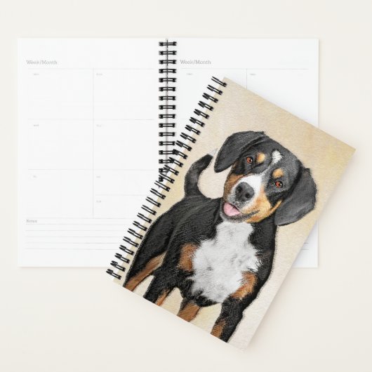 Entlebucher Mountain Dog Peinture - Art original (Devant avec enveloppe)