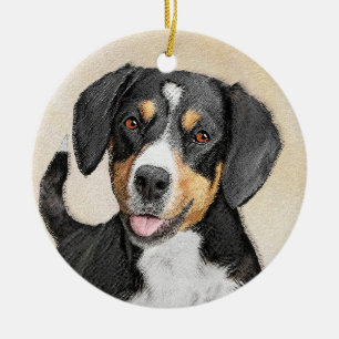 Entlebucher Mountain Dog schilderen - Originele ku Keramisch Ornament