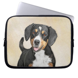 Entlebucher Mountain Dog schilderen - Originele ku Laptop Sleeve