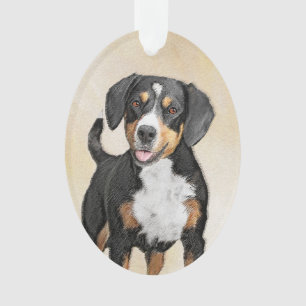 Entlebucher Mountain Dog schilderen - Originele ku Ornament