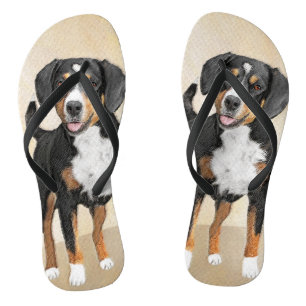 Entlebucher Mountain Dog schilderen - Originele ku Teenslippers