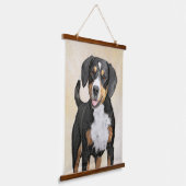 Entlebucher Mountain Dog schildert originele hondk Hangend Wandkleed (Gebogen)