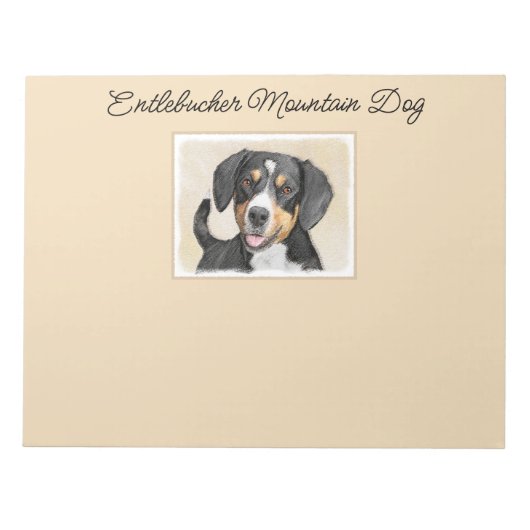 Entlebucher Mountain Dog schildert originele hondk Notitieblok (Voorkant)