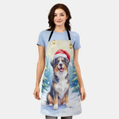 Entlebucher Mountain Dog Snowy Forest Santa Schort (Gedragen)