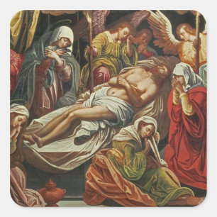 Entombment van Christus, Villabranca Vierkante Sticker