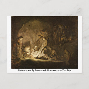Entombment van Rembrandt Harmenszoon Van Rijn Briefkaart