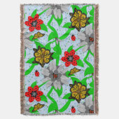 Entomologen Bouquet Throw Blanket Deken (Voorkant Verticaal)