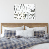 Entomologie Canvas Afdruk (Insitu (Slaapkamer))