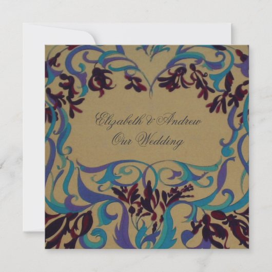 Entouré de fleurs ~ Invitations TACETÉES (Devant)