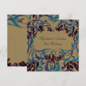 Entouré de fleurs ~ Invitations TACHETÉES (Devant / Derrière)