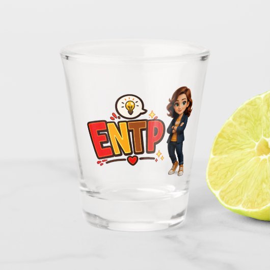 ENTP — A Exploradora de Ideias Shot Glas (Voorkant)