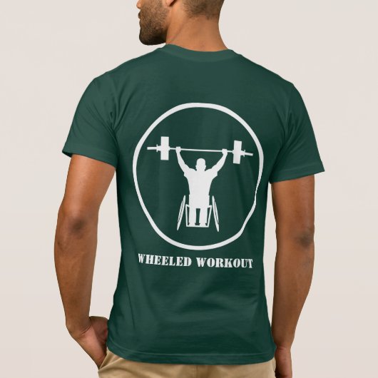 Entraînement à roues - Logo blanc - Vert - T-shirt (Dos)