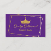 Entraîneur Carte de visite de concours de violet e (Devant)