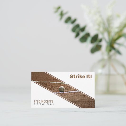 Entraîneur de baseball | Carte de visite de base-b (Debout devant)