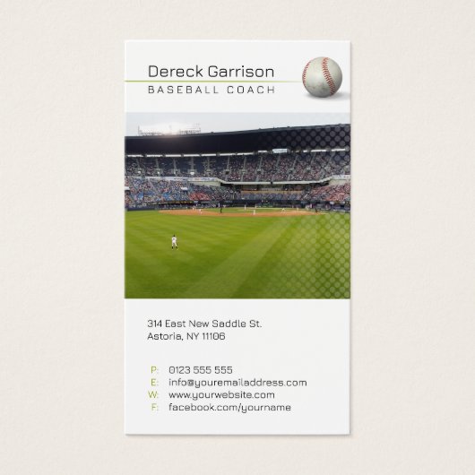 Entraîneur de baseball | Photo du joueur (Devant)