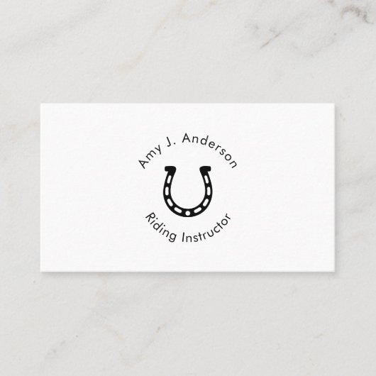 Entraîneur de chevaux / Carte de visite instructeu (Devant)