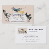 Entraîneur de chien, clown, carte de rendez-vous (Devant / Derrière)