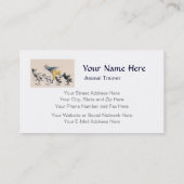 Entraîneur de chien, clown, carte de rendez-vous (Dos)