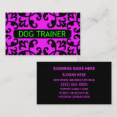 Entraîneur de chien Damask Carte de visite (Devant / Derrière)