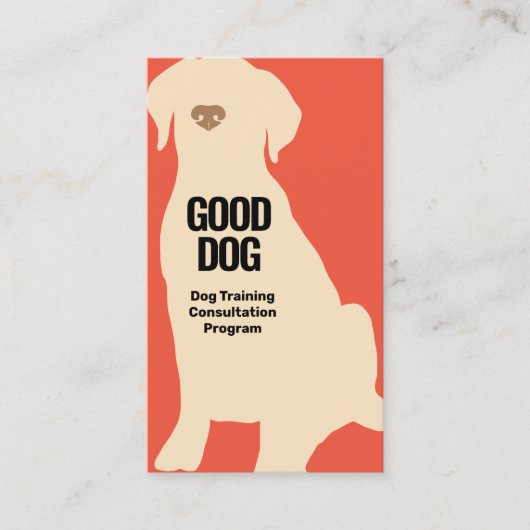 Entraîneur de chiens Carte de visite du Labrador j (Devant)