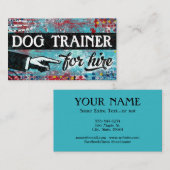 Entraîneur de chiens pour l'embauche Cartes de vis (Devant / Derrière)