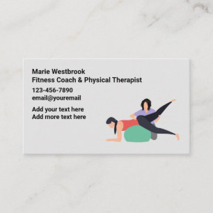 Entraîneur De Fitness Et Carte de visite Physiothé