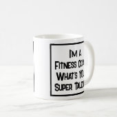 Entraîneur De Fitness Super Talent. Café Mug (Devant droit)