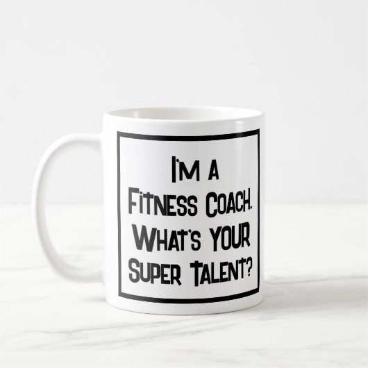 Entraîneur De Fitness Super Talent. Café Mug (Gauche)