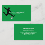 Entraîneur de football Carte de visite moderne (Devant / Derrière)