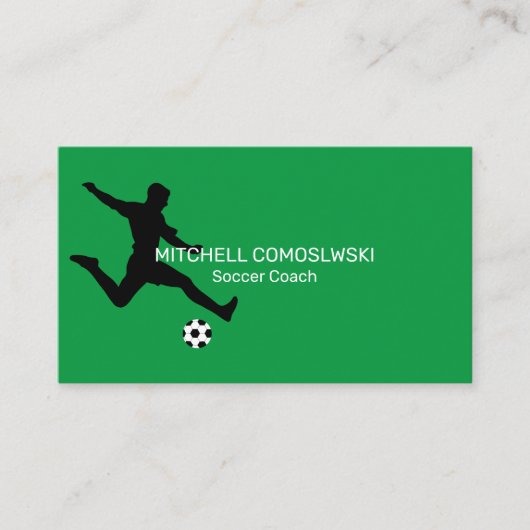 Entraîneur de football Carte de visite moderne (Devant)