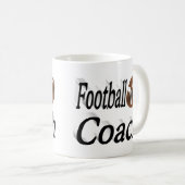 Entraîneur de football demi-texte Café Mug (Devant droit)