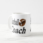 Entraîneur de football demi-texte Café Mug (Devant gauche)