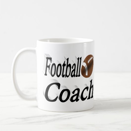 Entraîneur de football demi-texte Café Mug (Gauche)